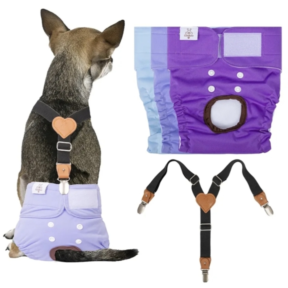 Blue Dog Diaper with Harness XS/S